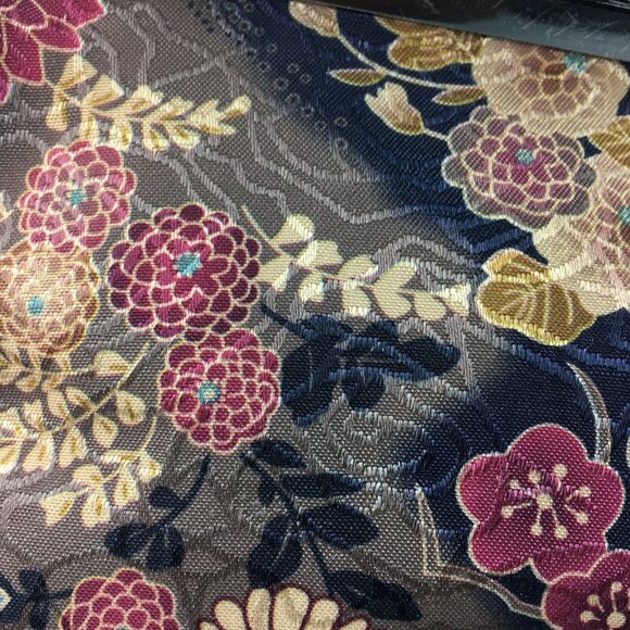 Womens Fabric Carpetbagger Handbag Floral Purse Kiss Lock Clasp Bueno U Short Ha - Picture 3 of 9